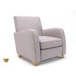 Wynne 81cm Wide Armchair Linen Fabric Light Wood Feet