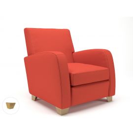 Wynne 81cm Wide Armchair Marmalade Fabric Light Wood Feet