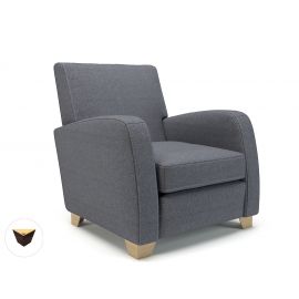 Wynne 81cm Wide Armchair Present Fabric Ebony Wood Feet