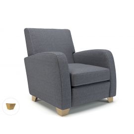 Wynne 81cm Wide Armchair Present Fabric Light Wood Feet