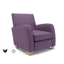 Wynne 81cm Wide Armchair Prime Fabric Ebony Wood Feet With Socket