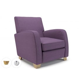 Wynne 81cm Wide Armchair Prime Fabric Light Wood Feet With Socket