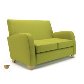 Wynne 132cm Wide Sofa Citron Fabric Light Wood Feet