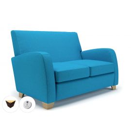 Wynne 132cm Wide Sofa Everlasting Fabric Ebony Wood Feet With Socket