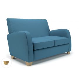 Wynne 132cm Wide Sofa Lagoon Fabric Light Wood Feet