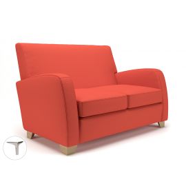 Wynne 132cm Wide Sofa Marmalade Fabric Chrome Feet