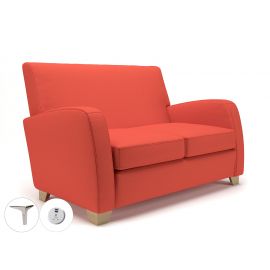 Wynne 132cm Wide Sofa Marmalade Fabric Chrome Feet With Socket