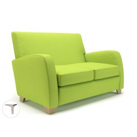 Wynne 132cm Wide Sofa Period Fabric Chrome Feet