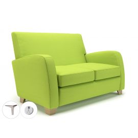 Wynne 132cm Wide Sofa Period Fabric Chrome Feet With Socket