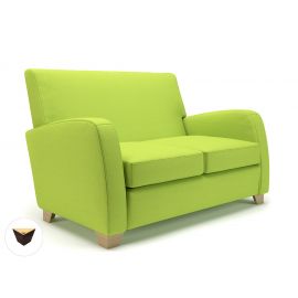 Wynne 132cm Wide Sofa Period Fabric Ebony Wood Feet