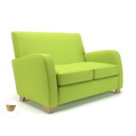 Wynne 132cm Wide Sofa Period Fabric Light Wood Feet