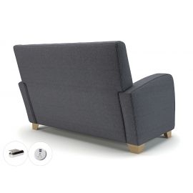 Wynne 132cm Wide Sofa Present Fabric Wide Chrome Feet With Socket