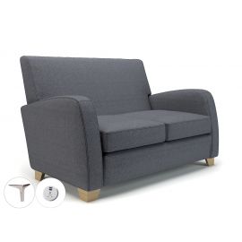 Wynne 132cm Wide Sofa Present Fabric Chrome Feet With Socket