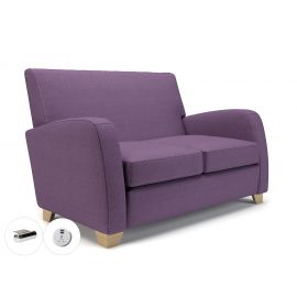Wynne 132cm Wide Sofa Prime Fabric Wide Chrome Feet With Socket