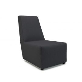 Pella 65cm Wide Chair Ebony Fabric Standard Feet 