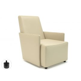 Pella 69cm Wide Armchair Chalk Faux Leather Standard Feet 