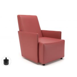 Pella 69cm Wide Armchair Chilli Faux Leather Standard Feet 