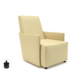 Pella 69cm Wide Armchair Cream Faux Leather Standard Feet 