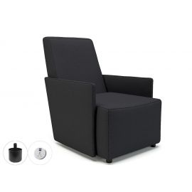 Pella 69cm Wide Armchair Ebony Fabric Standard Feet With Socket