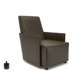 Pella 69cm Wide Armchair Mocha Faux Leather Standard Feet 