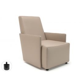 Pella 69cm Wide Armchair Taupe Faux Leather Standard Feet 