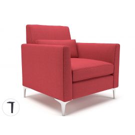 Roselle 90cm Wide Armchair Cycle Fabric Matt Black Feet