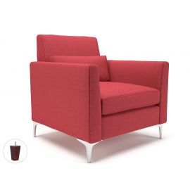 Roselle 90cm Wide Armchair Cycle Fabric Ebony Wood Feet