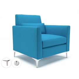 Roselle 90cm Wide Armchair Everlasting Fabric Chrome Feet With Socket