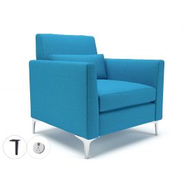 Roselle 90cm Wide Armchair Everlasting Fabric Matt Black Feet With Socket