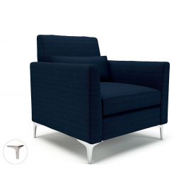 Roselle 90cm Wide Armchair Forward Fabric Chrome Feet