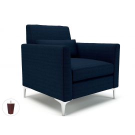 Roselle 90cm Wide Armchair Forward Fabric Ebony Wood Feet