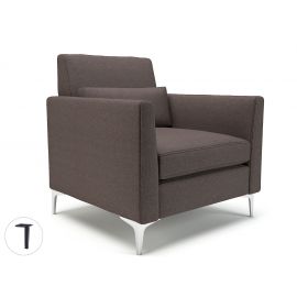 Roselle 90cm Wide Armchair History Fabric Matt Black Feet