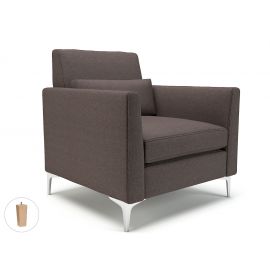 Roselle 90cm Wide Armchair History Fabric Light Wood Feet