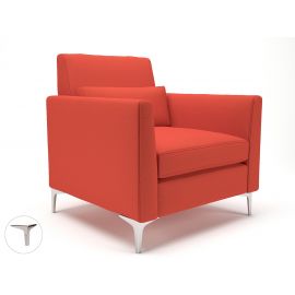 Roselle 90cm Wide Armchair Marmalade Fabric Chrome Feet