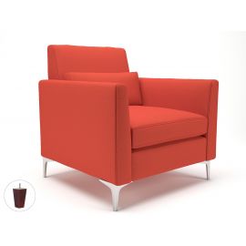 Roselle 90cm Wide Armchair Marmalade Fabric Ebony Wood Feet