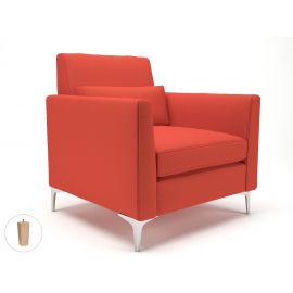 Roselle 90cm Wide Armchair Marmalade Fabric Light Wood Feet