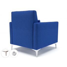 Roselle 90cm Wide Armchair Perennial Fabric Chrome Feet With Socket