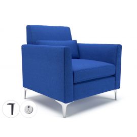 Roselle 90cm Wide Armchair Perennial Fabric Matt Black Feet With Socket