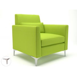 Roselle 90cm Wide Armchair Period Fabric Chrome Feet