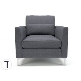 Roselle 90cm Wide Armchair Present Fabric Matt Black Feet