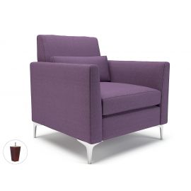 Roselle 90cm Wide Armchair Prime Fabric Ebony Wood Feet