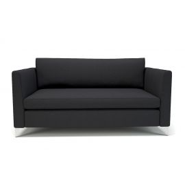 Roselle 157cm Wide Sofa Ebony Fabric Chrome Feet