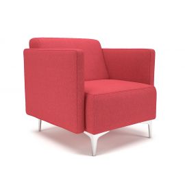 Napa Slim Arm 75cm Wide Armchair Cycle Fabric Chrome Feet