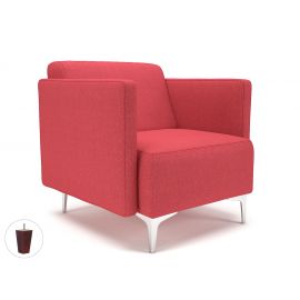 Napa Slim Arm 75cm Wide Armchair Cycle Fabric Ebony Wood Feet
