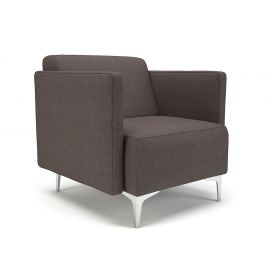 Napa Slim Arm 75cm Wide Armchair History Fabric Chrome Feet