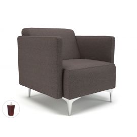 Napa Slim Arm 75cm Wide Armchair History Fabric Ebony Wood Feet