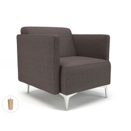 Napa Slim Arm 75cm Wide Armchair History Fabric Light Wood Feet