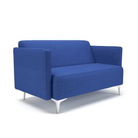 Napa Slim Arm 125cm Wide Sofa Perennial Fabric Chrome Feet With Socket