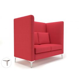 Altus 128cm Wide Privacy Booth Cycle Fabric Chrome Feet