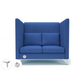 Altus 128cm Wide Privacy Booth Perennial Fabric Chrome Feet With Socket